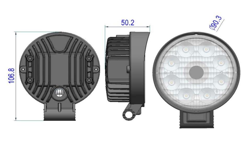 luz de trabajo con cámara para coche