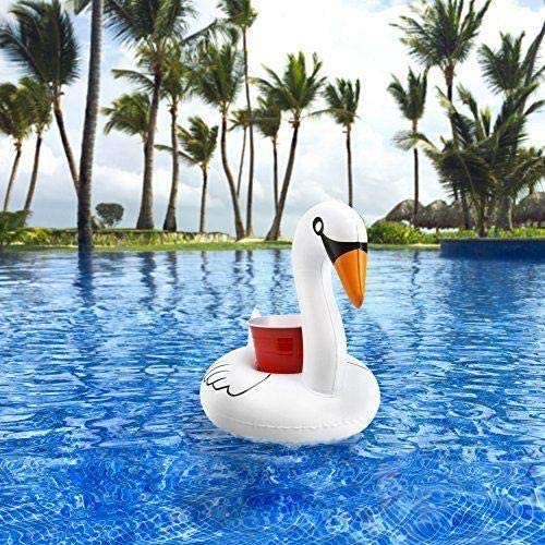 Hinchable para bebidas en forma de cisne