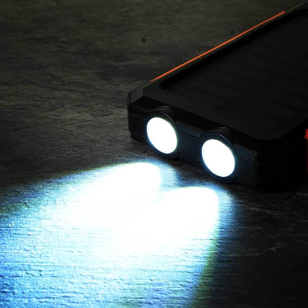 cargador solar portatil con luz led