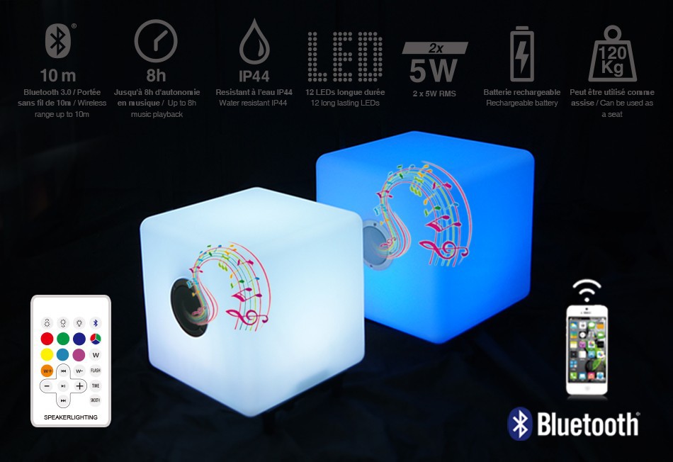 altavoz de luz led