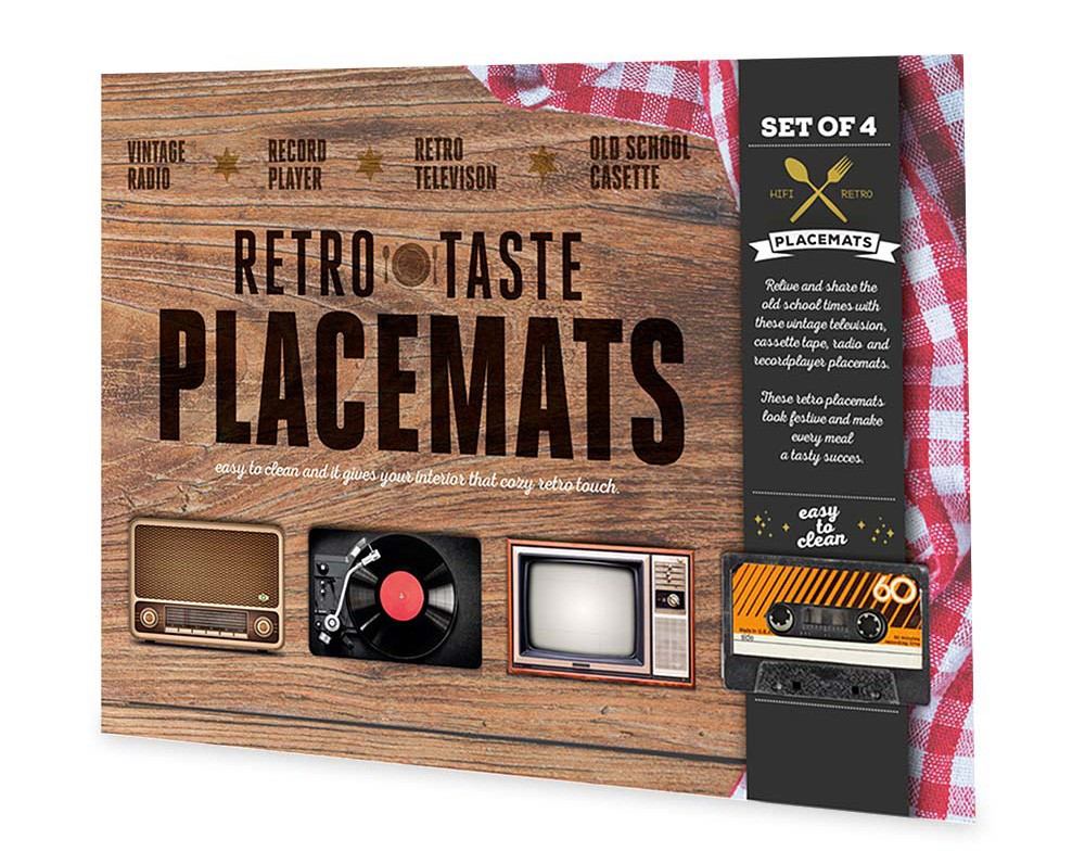 tapetes de mesa retro - tapetes de plato 4pcs