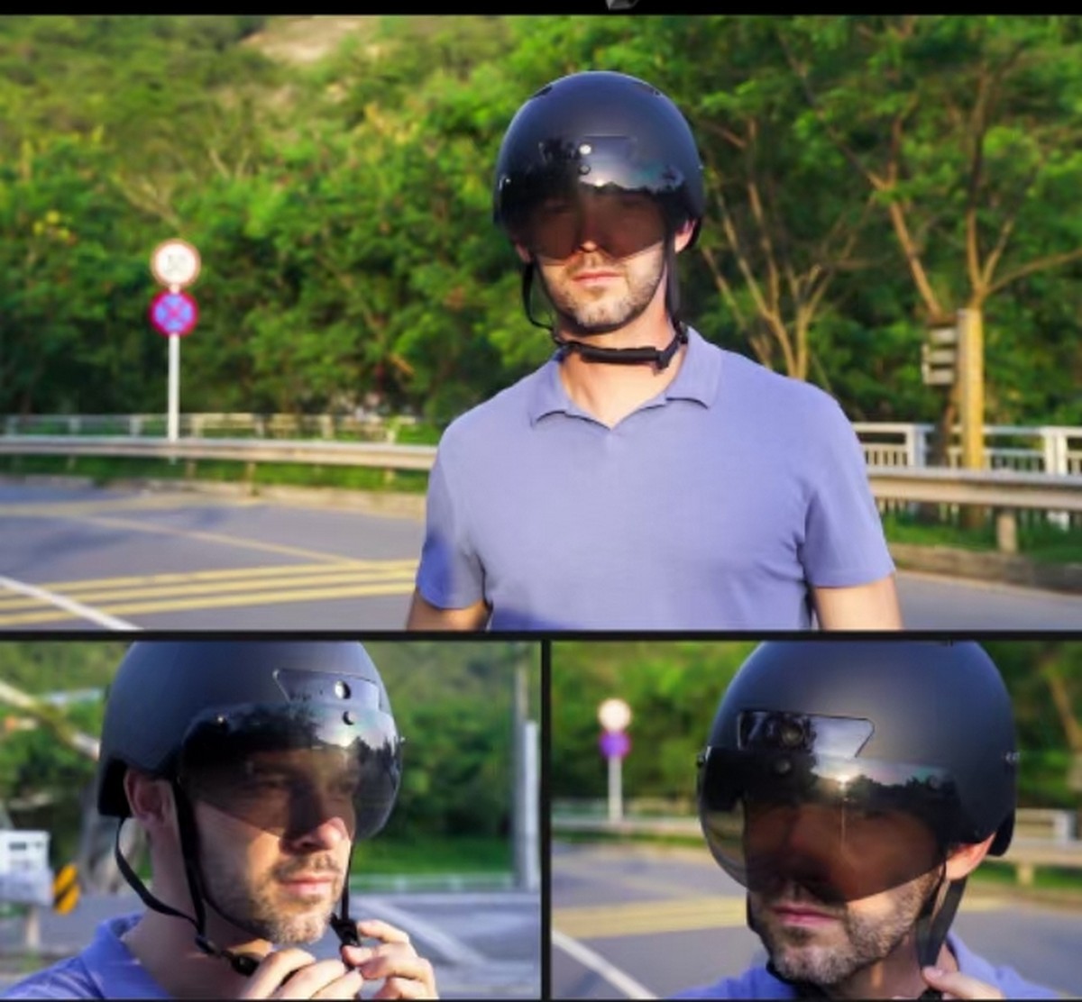 casco de bicicleta de carretera con intermitentes