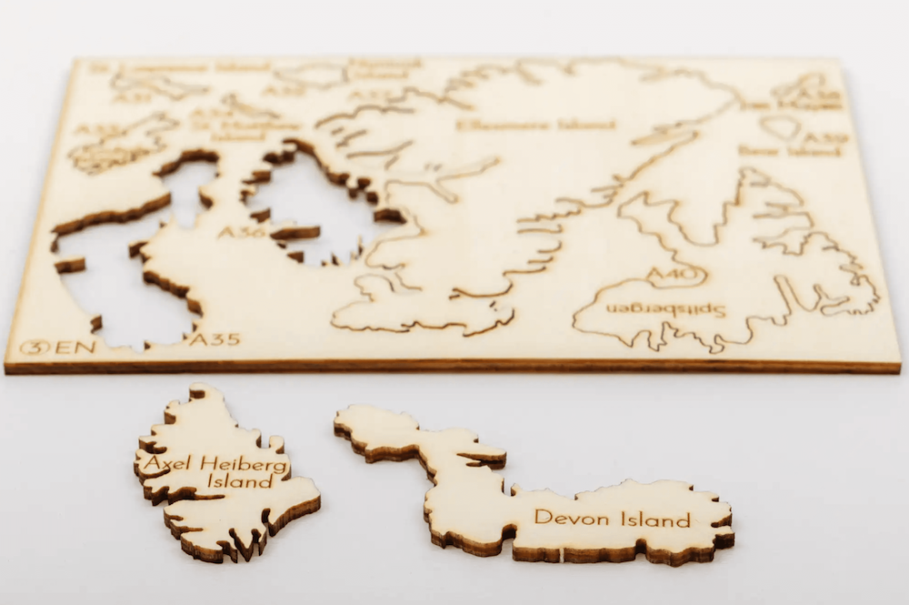 Conjunto de islas exóticas para mapa mural de madera 3D 50 uds.