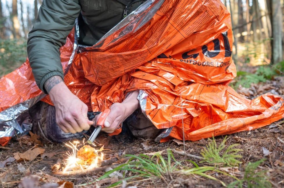 pedernal al aire libre o encendedor de fuego