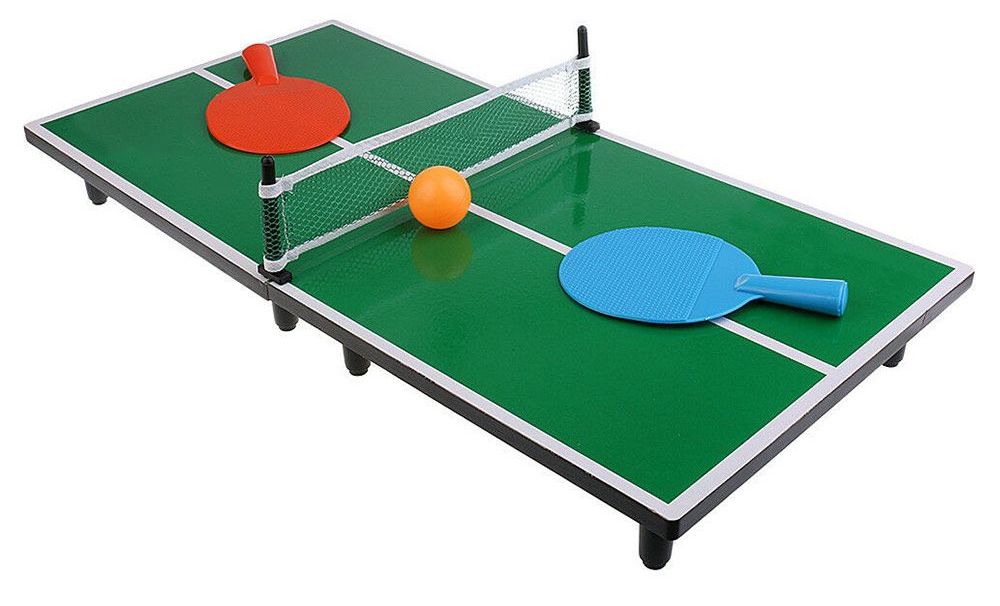 Mini tablero de mesa de ping pong portátil pequeño (en miniatura)