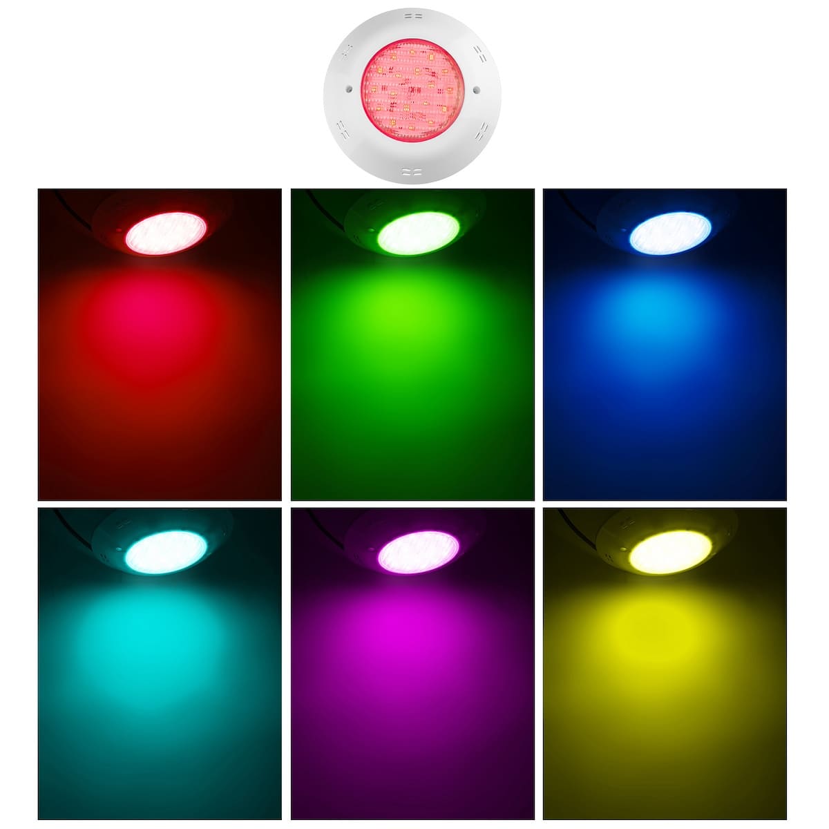 luz led impermeable para la piscina, iluminación colorida rgb para piscina